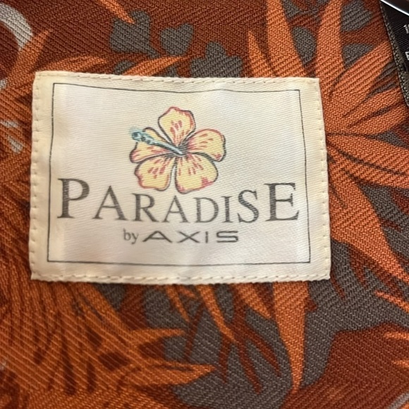 Paradise by Axis men’s 100% silk short sleeved Hawaiian shirt. Size Large - Picture 2 of 9